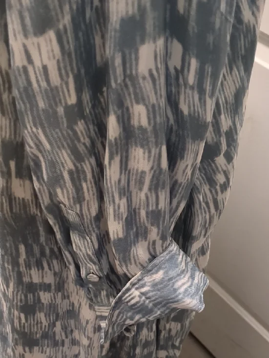 Banana Republic Blue and White Abstract Print Maxi Dress - Picture 8 of 10